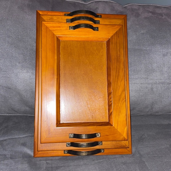 Russ Berrie Other - NWT.  Set of 3 serving Trays with Bronze Handles.